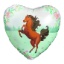 Obrázok z Fóliový balónek srdce kůň 45 cm, nebalený