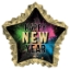 Obrázek Foliový balonek hvězda Happy New Year - Glow color 86 cm x 81 cm