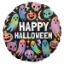 Obrázok z Fóliový balónik holografický - duchovia Happy Halloween - 43 cm