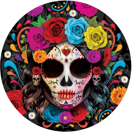 Obrázek Papírové talíře Day of the dead 23 cm - 10 ks