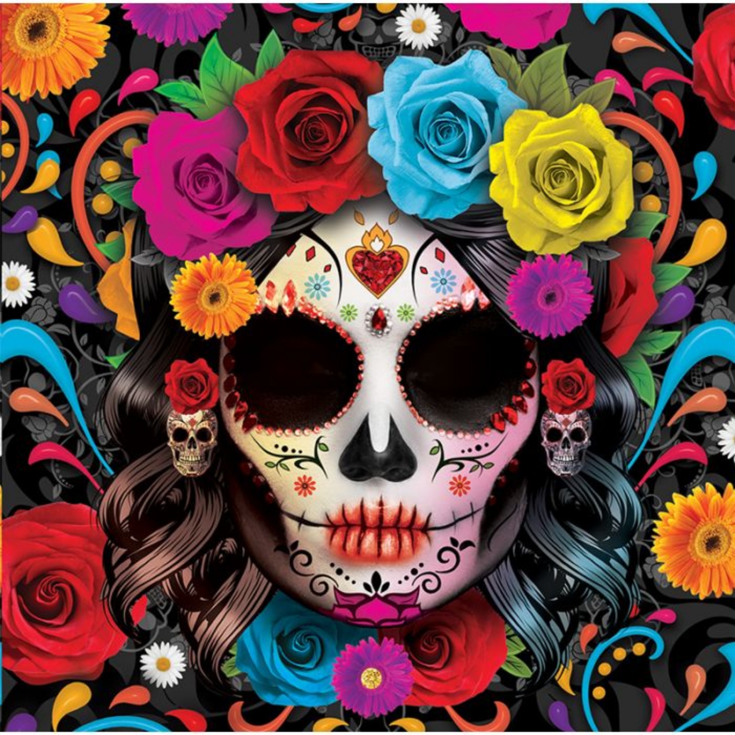 Levně Papírové ubrousky Haloween Day of the Dead