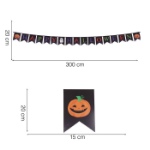 Obrázek z Vlaječková girlanda černá - Happy Halloween 300 cm  