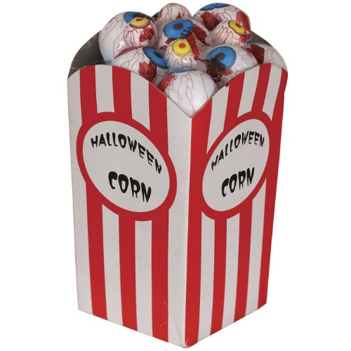 Levně Halloweenská dekorace - popcornová krabička s bulvami