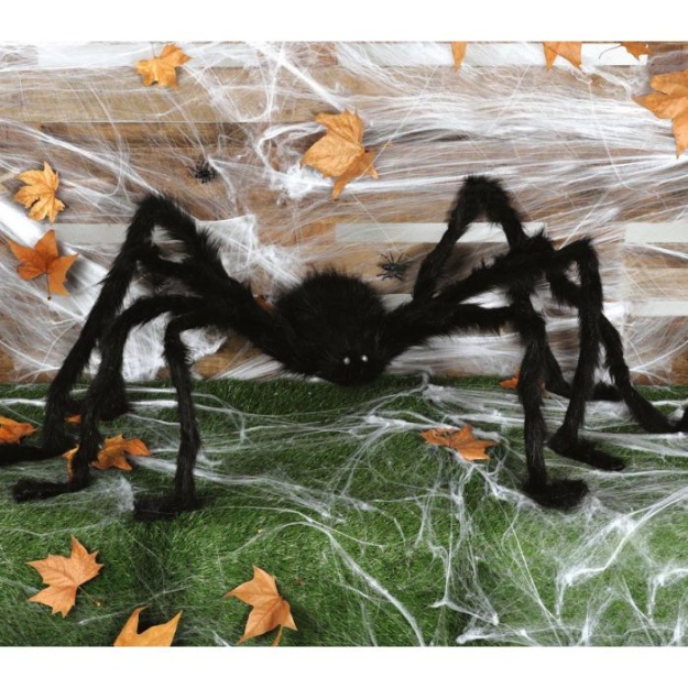 Obrázek z Halloweenská dekorace - obří pavouk černý 150 cm 