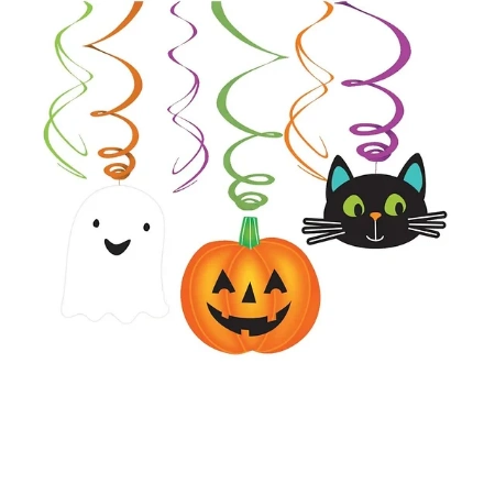 Obrázek Závěsné spirály -  Halloween Friends 6 ks
