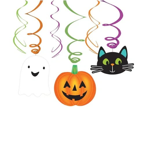 Levně Závěsné spirály - Halloween Friends 6 ks