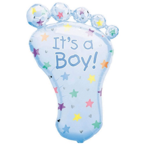 Levně Foliový balonek stopa Its a boy! 82 x 58 cm