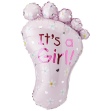 Obrázek Foliový balonek stopa Its a girl! 82 x 58 cm