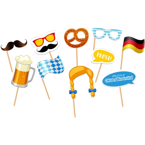 Levně Fotorekvizity na Oktoberfest – sada 10 ks