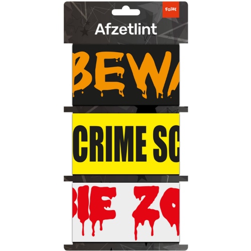 Dekorácia na Halloween - bezpečnostná páska 5 m, 3 ks - Folat
