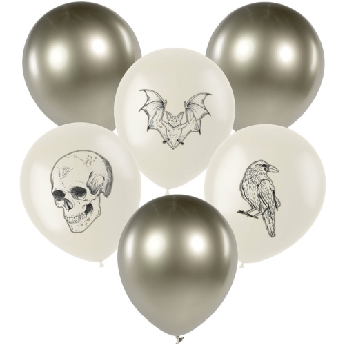 Levně Latexové balonky Creepy Halloween 6 ks