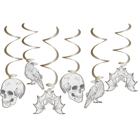 Obrázek Halloweenská dekorace - spirály Creepy Halloween 6 ks