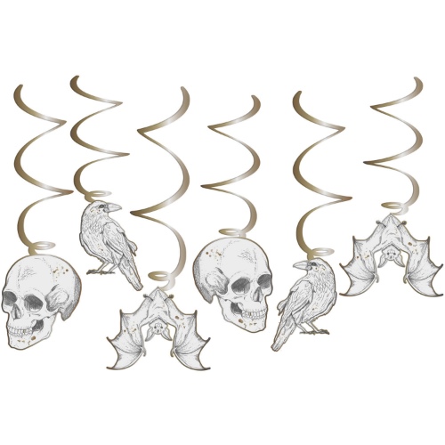 Levně Halloweenská dekorace - spirály Creepy Halloween 6 ks