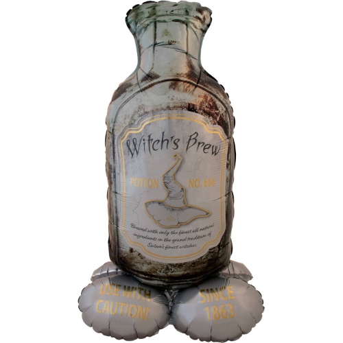 Levně Stojící balonek Creepy Halloween - láhev Witch's Brew - 95 x 85 cm