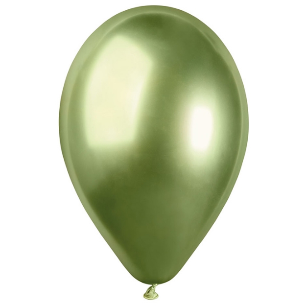 Obrázek Latexový balonek Gemar Chrom kiwi 33 cm 