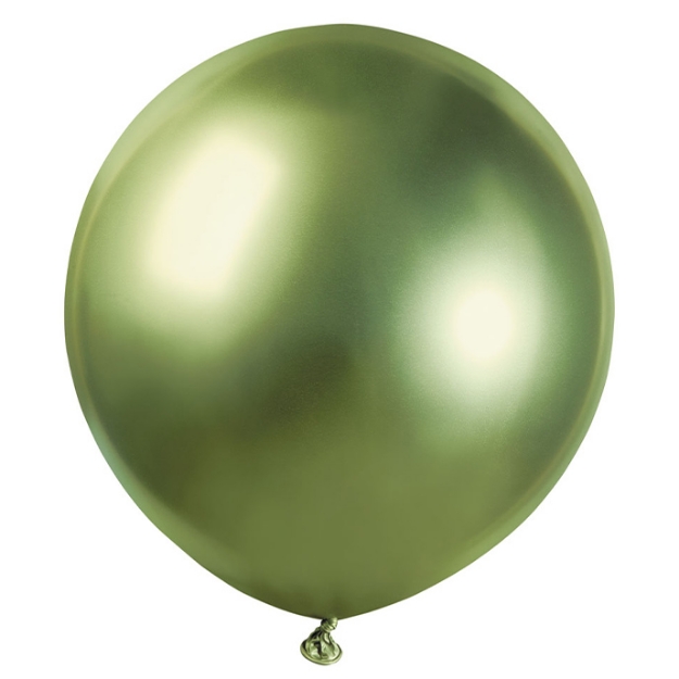 Obrázok z Latexový balónik Gemar Chrom Kiwi 48 cm