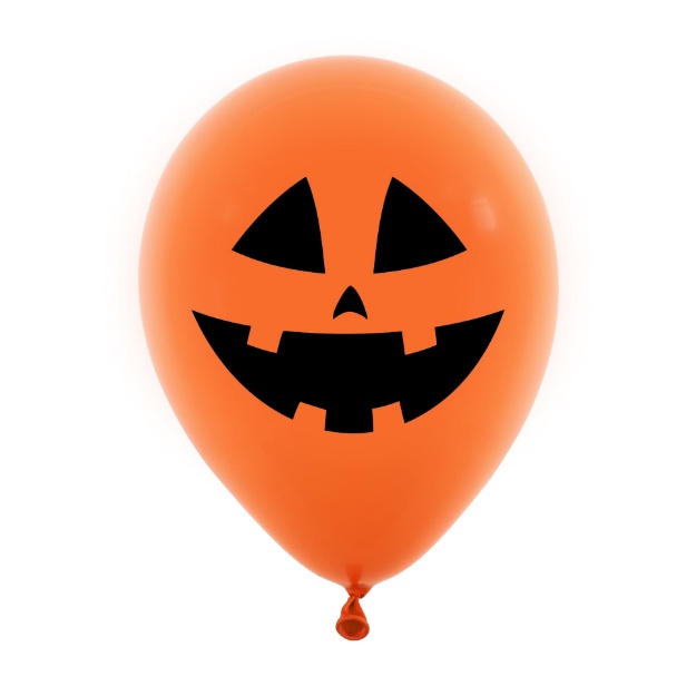 Obrázok z Latexový balónik s motivom Halloweenová tekvica, 30 cm