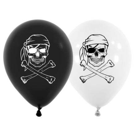 Picture of Latexové balonky Piráti lebka a hnáty 30 cm - 25 ks