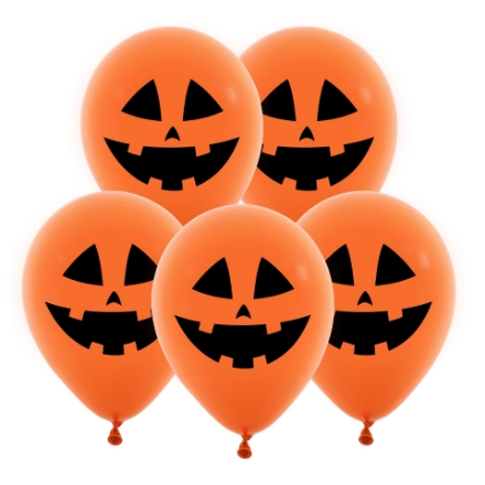 Obrázek Latexové balonky Halloween Dýně - 30cm - 5 ks
