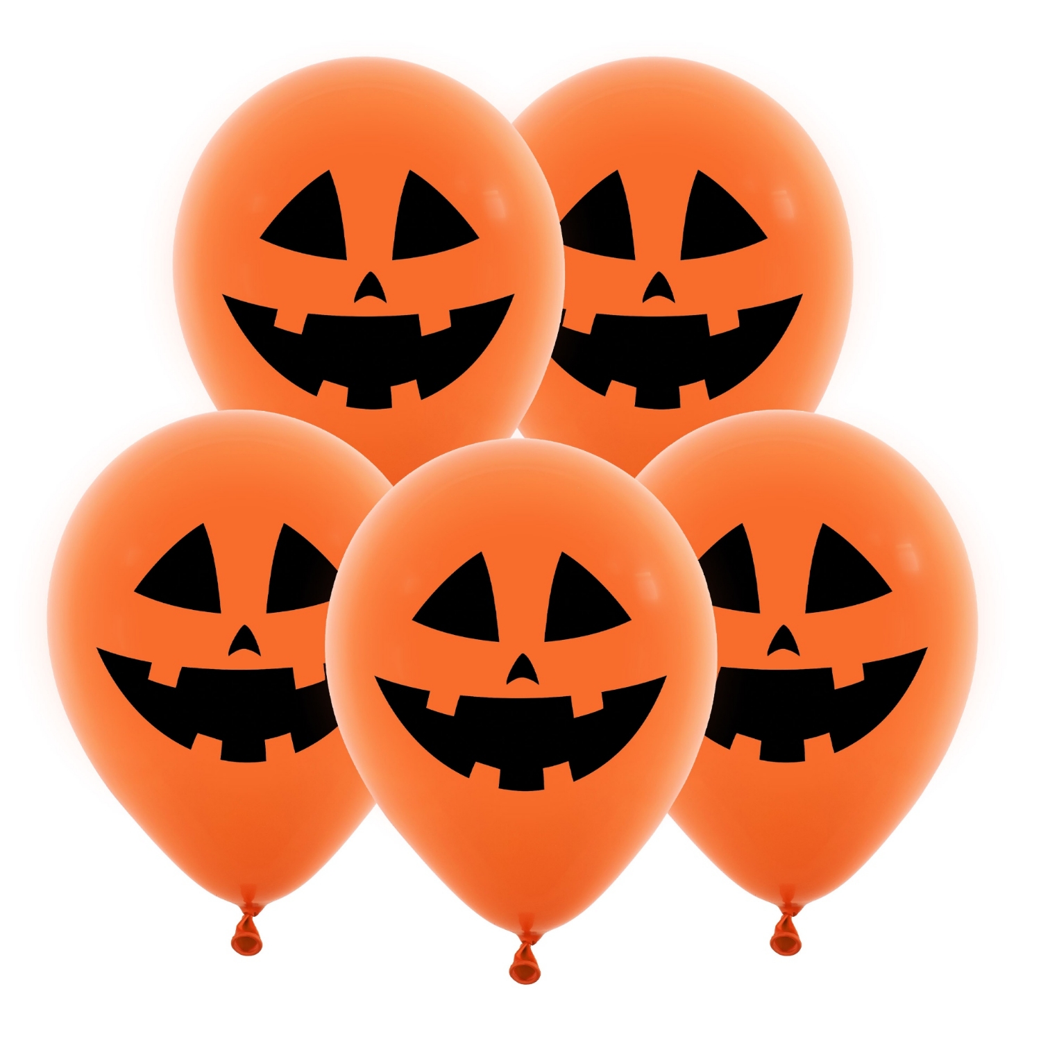 Balonky s potiskem Halloweenská Dýně, 30cm - 5 ks