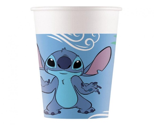 Levně Papírové kelímky Stitch a Angel, 200 ml, 8 ks