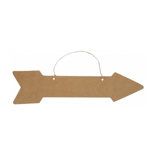 Kartónová tabuľa šípka kraft - 43 x 10,8 x 17 cm