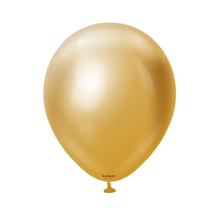 Obrázek Balonky chromové zlaté, Mirror Gold 13 cm/5", 100 ks