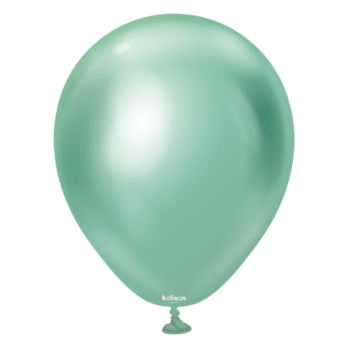 Balonky chromové zelené, Mirror Green 30 cm/12", 50 ks