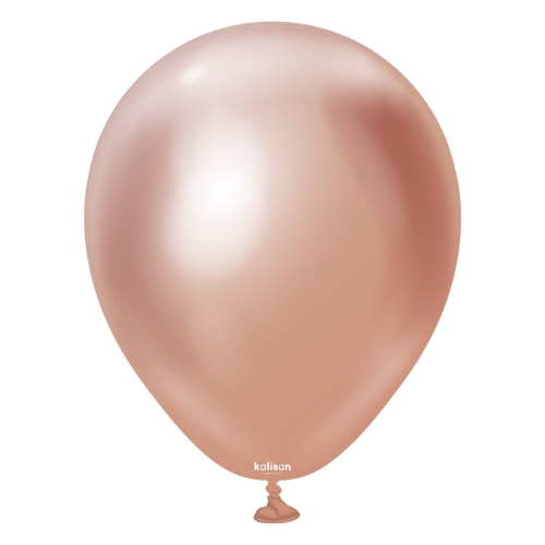 Levně Balonky chromové Mirror Rose Gold 30 cm/12", 50 ks