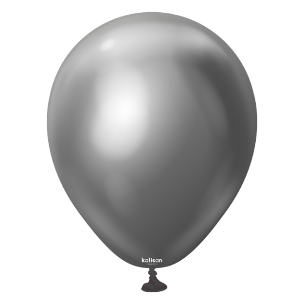 Obrázek z Balonky grafitové Kalisan Mirror Chrome Space Grey 30cm/12" - 50 ks    