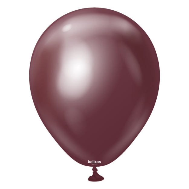 Obrázek z Balonky vínové Kalisan Mirror Chrome Burgundy 30cm/12" - 50 ks   