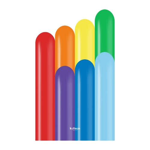 Levně Modelovací balonky profesionální, Rainbow mix 260M, 100 ks