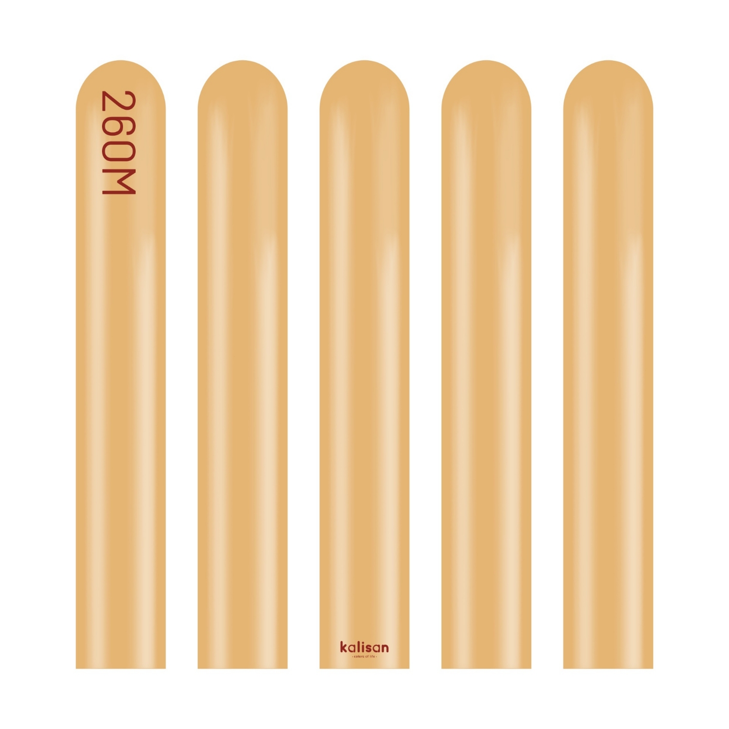 Modelovací balonky chromové zlaté, Mirror Gold 260M, 50 ks