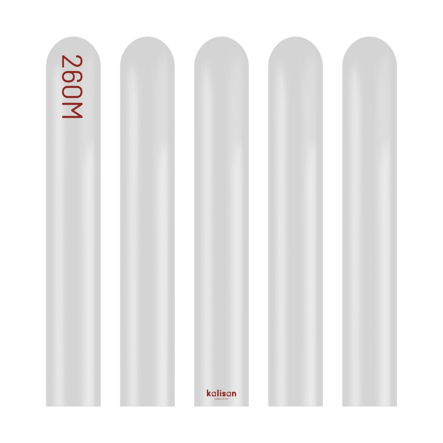 Modelovací balonky chromové stříbrné, Mirror Silver 260M, 50 ks