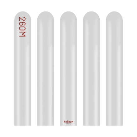 Obrázok z Profesionálne modelovacie balónky strieborné, Mirror Chrome Silver 260M, 50 ks