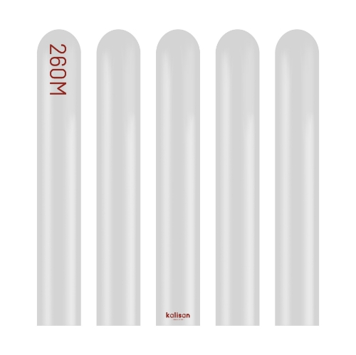 Modelovací balonky chromové stříbrné, Mirror Silver 260M, 50 ks