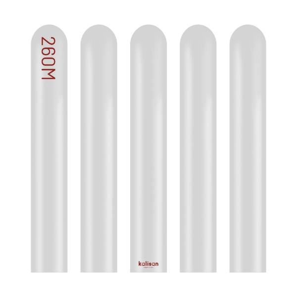 Modelovací balonky chromové stříbrné, Mirror Silver 260M, 50 ks