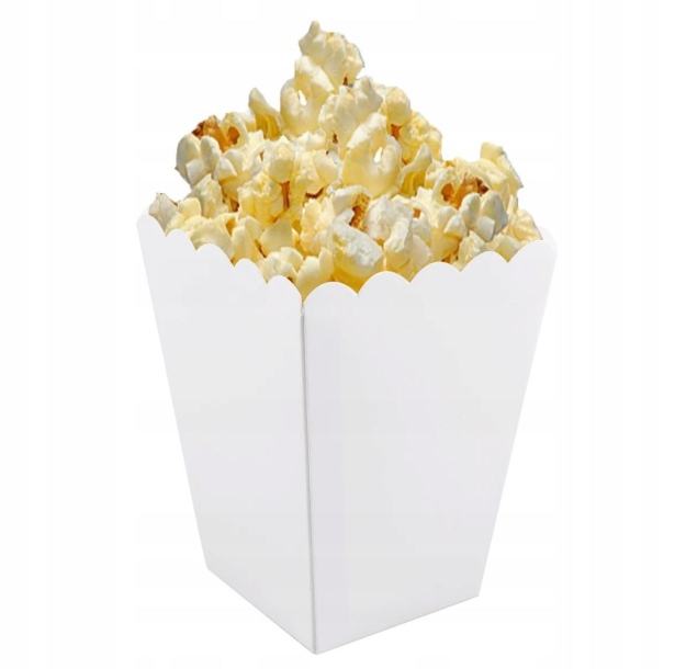 Obrázok z Krabičky na popcorn biéle- 6 ks