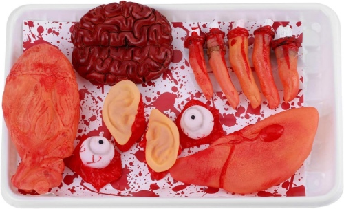 Levně Halloweenská dekorace - Tácek - Části těla - 33 x 21cm