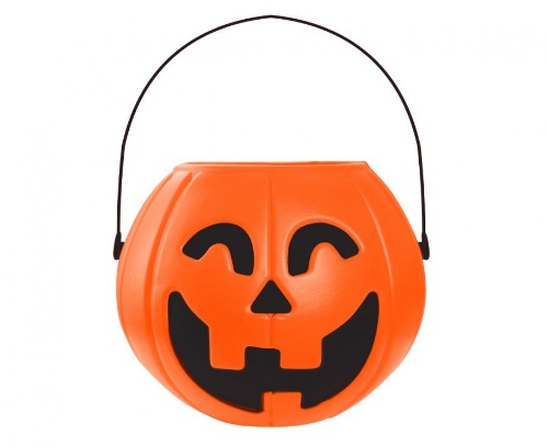 Levně Halloweenský kotlík - Dýně s uchem - 16 x 14cm