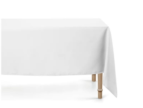 Levně Bílý obdélníkový ubrus pro slavnostní příležitosti 180 x 300 cm