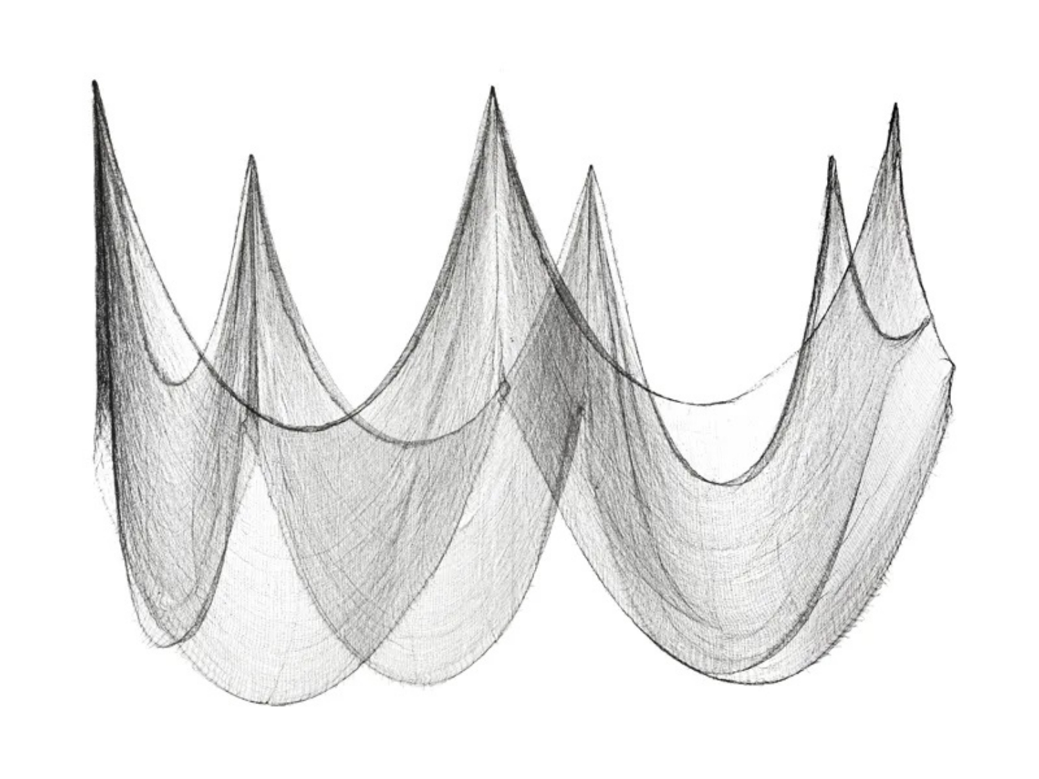 Textilie černá - síť 0,72 x 9,8 m - Party Deco