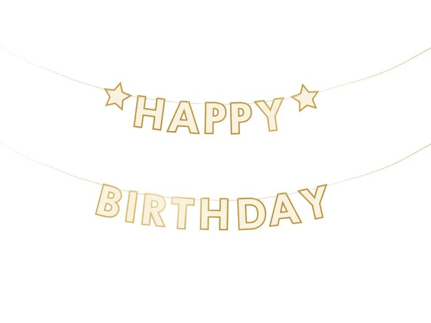 Party nápis Happy Birthday hvězdy 220 x 14,5 cm