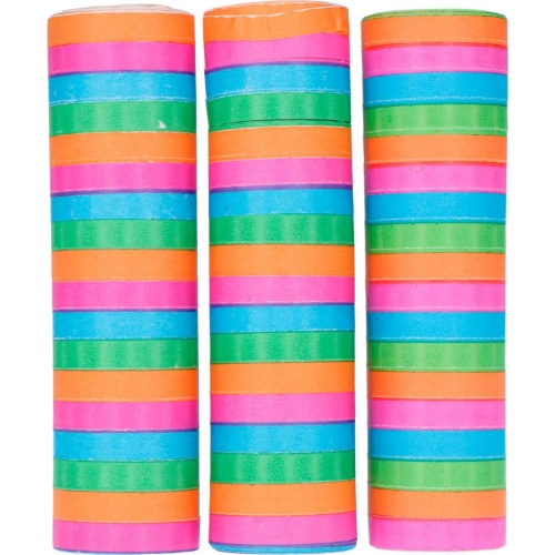 Papírové serpentiny - neonové - 3 ks