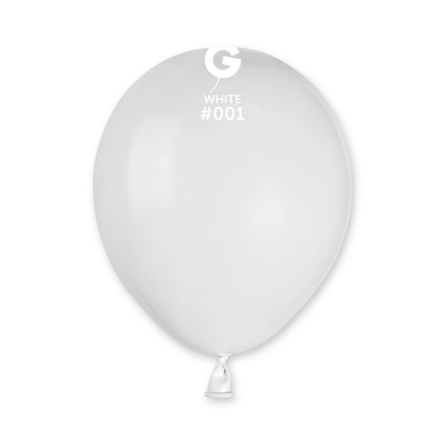 Obrázek Balonky Gemar Bílé 13 cm - 100 ks