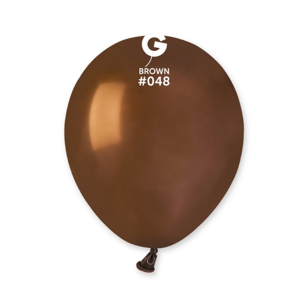 Obrázek Balonky Gemar Hnědé 13 cm - 100 ks