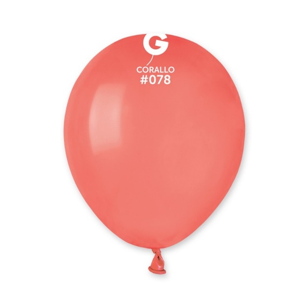 Obrázek Balonky Gemar Korálově červené 13 cm - 100 ks