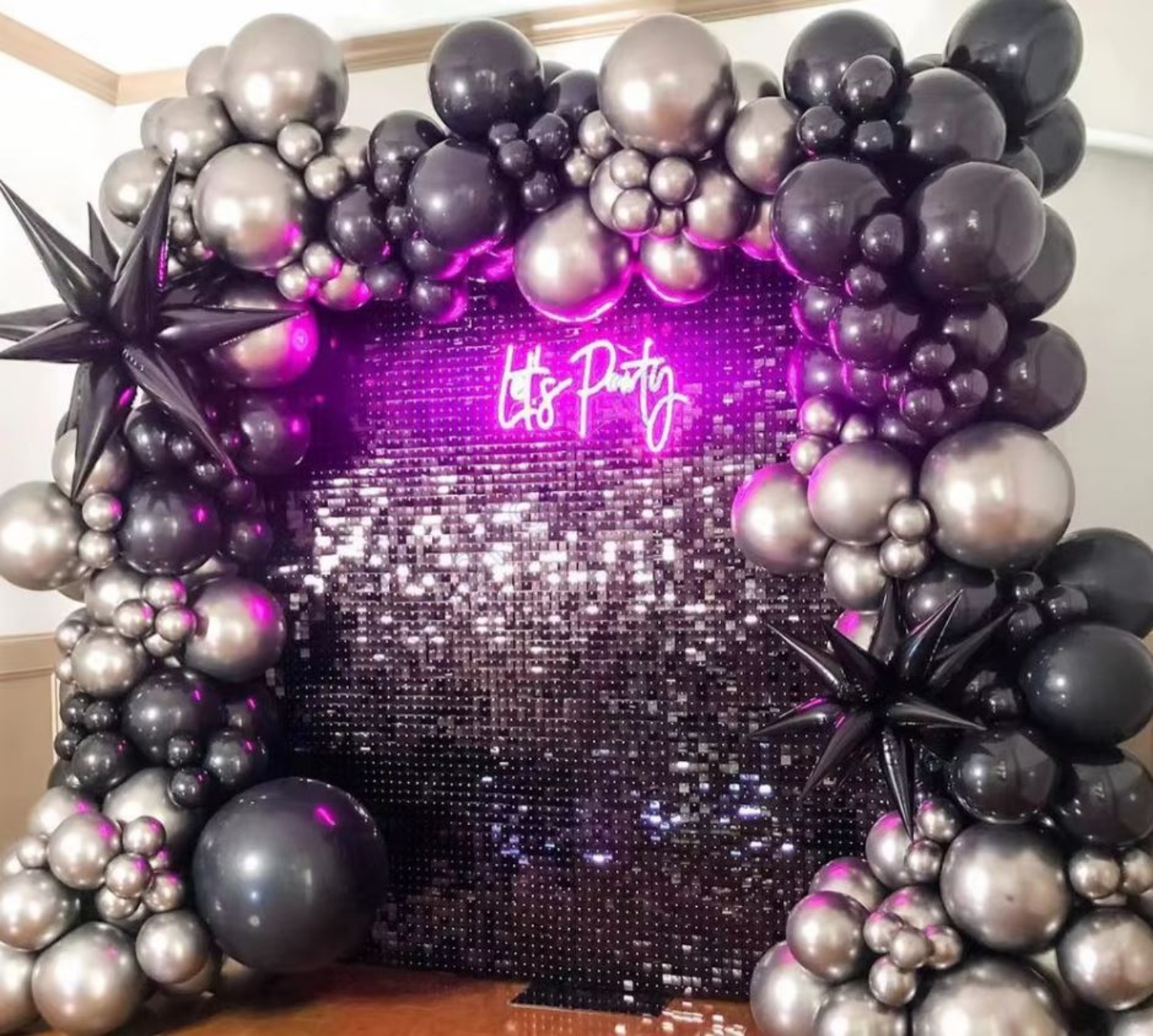 Foto stěna - Černá 210 x 210cm - Zapůjčení