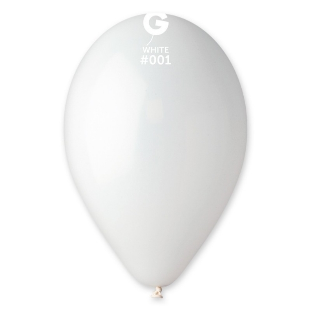 Obrázok z Balónik Gemar Biely 30 cm