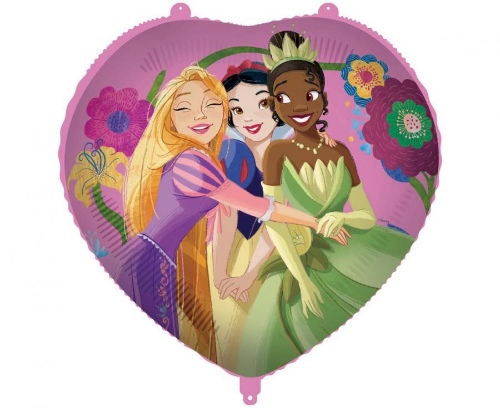Levně Foliový balonek srdce Disney Princess - Live Your Story 46 cm